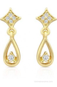 Oviya Magestic Grace Crystal Alloy, Brass Dangle Earring